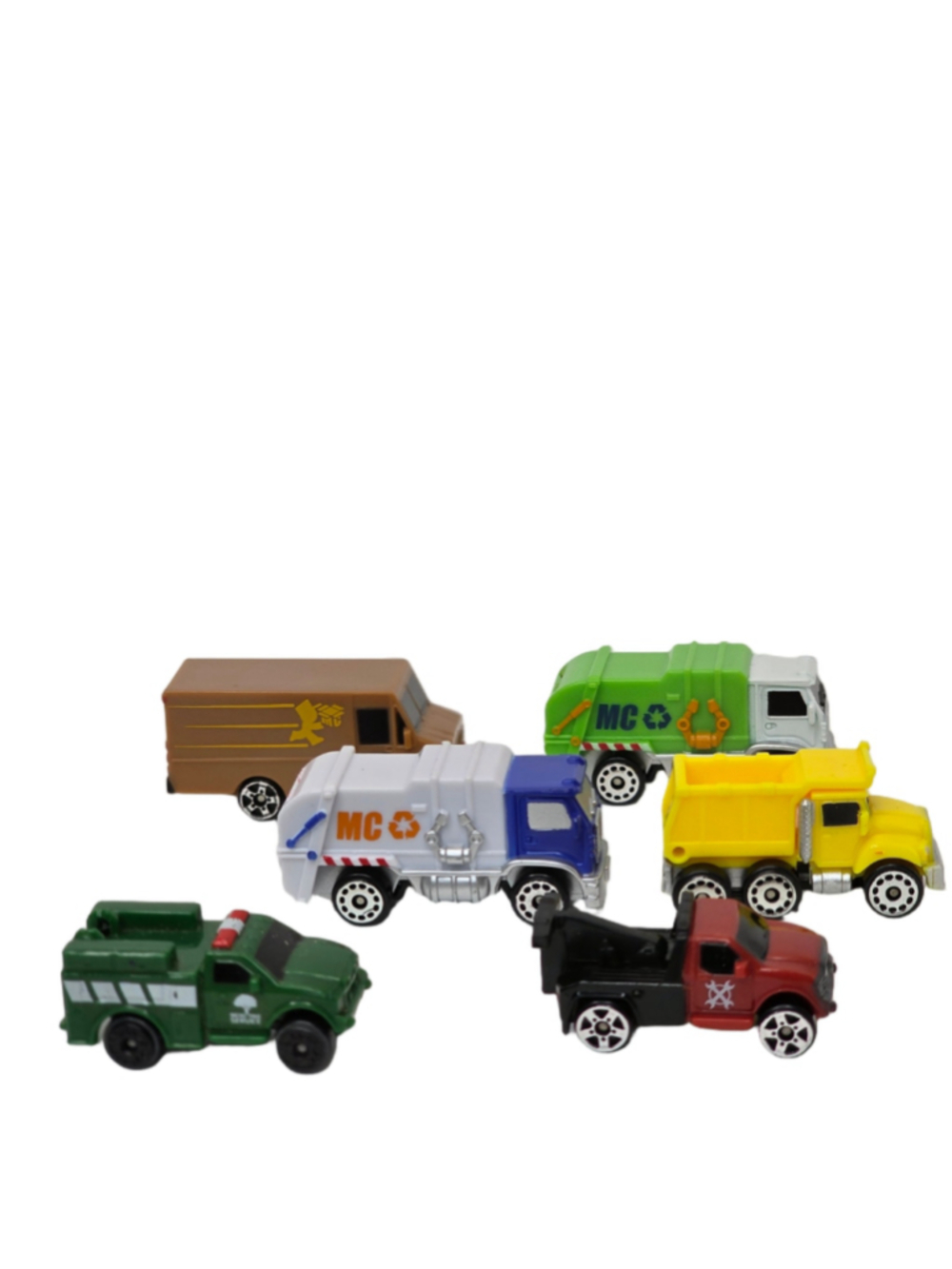 Hasbro Jazwares Miniature Utility & Emergency Vehicle Lot of 6 Toy Trucks